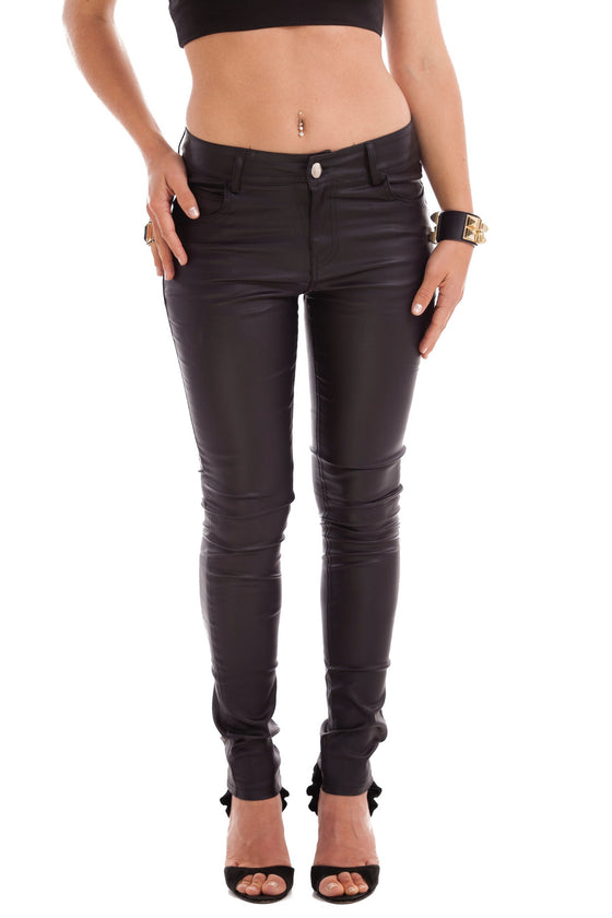 VIKA Wax Black Jeans