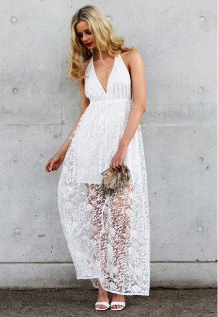 Jamie White Maxi Dress - ELAVONZA Jamie White Maxi Dress - ELAVONZA