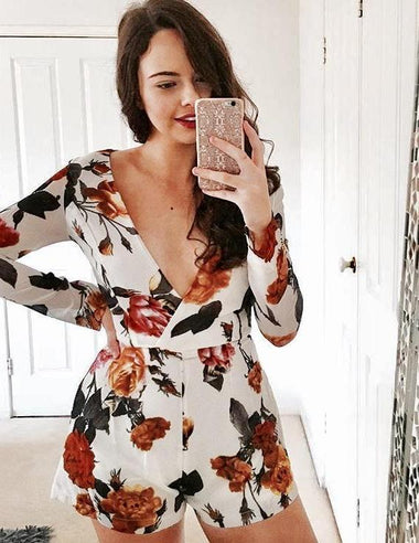 OSCAR Print Playsuit White